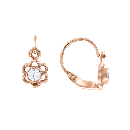 Earrings with zirconia 
