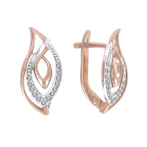 Earrings with zirconia 