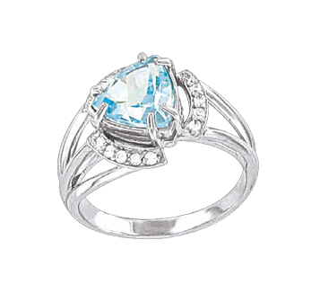 Ladies Ring with Topaz and zirconia 