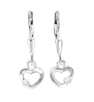 Earrings with zirconia 
