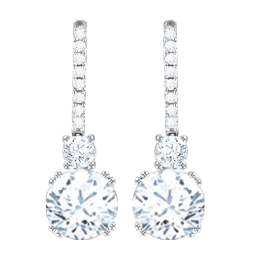 Earrings with zirconia 