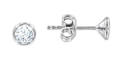 stud earrings with zirconia 