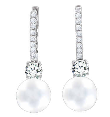 Earrings with zirconia 