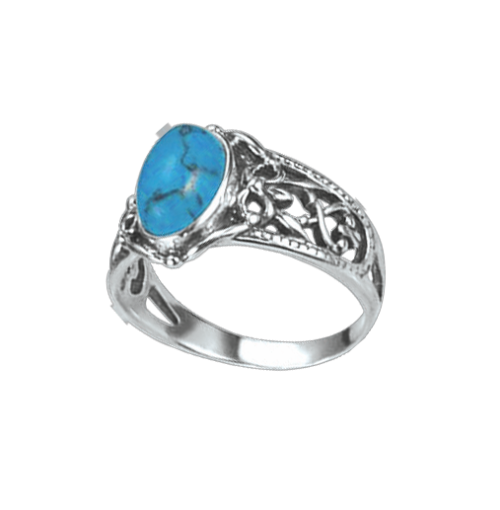 Women's ring with turquoise 