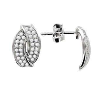 Stud earrings with zirconia 