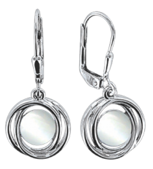 Earrings with cat's eye 