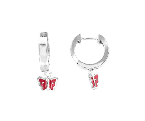 Earrings with enamel 