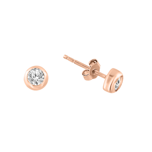 Stud earrings with zirconia 
