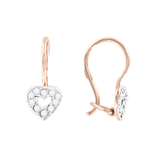 Earrings with zirconia 