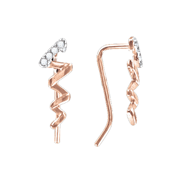 Earrings with zirconia 