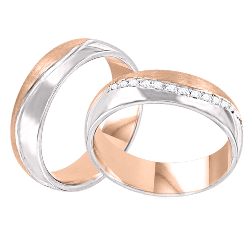 Wedding rings with diamonds 