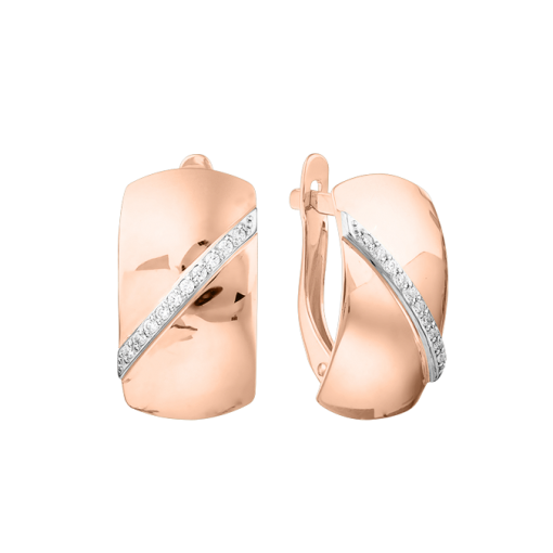Earrings with zirconia 