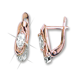 Earrings with zirconia 