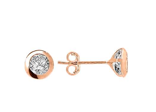 Stud earrings with zirconia 