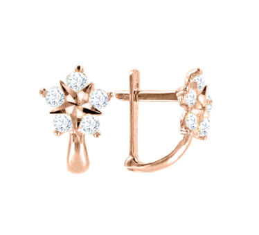 Earrings with zirconia 