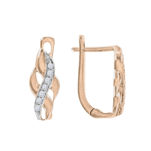 Earrings with zirconia 