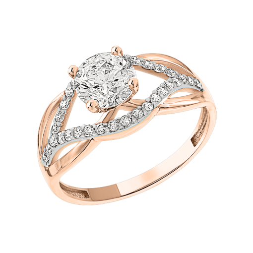 Women's ring with zirconia 