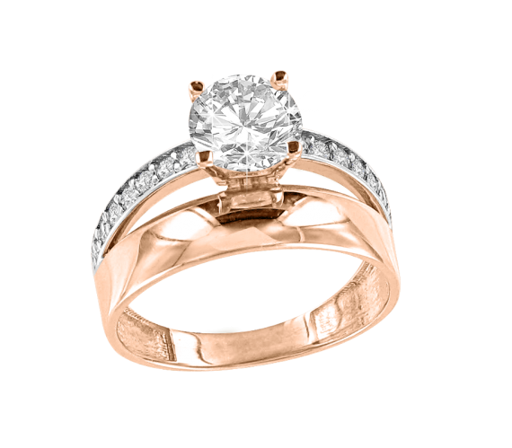 Women's ring with zirconia 
