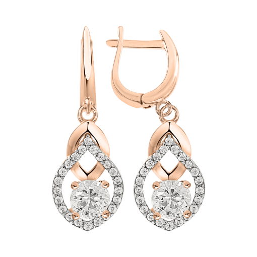 Earrings with zirconia 