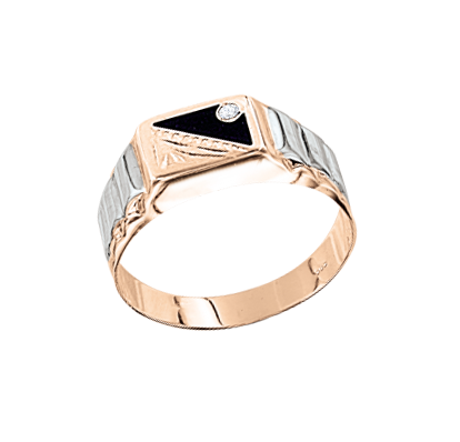 Men's ring with zirconia 
