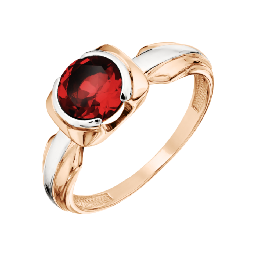 Women's ring with garnet 