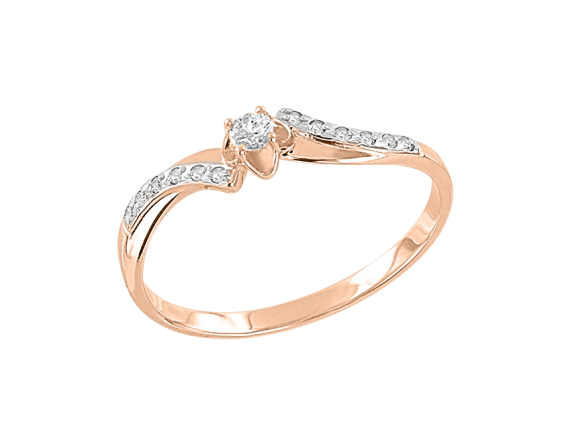 Women's ring with diamonds 