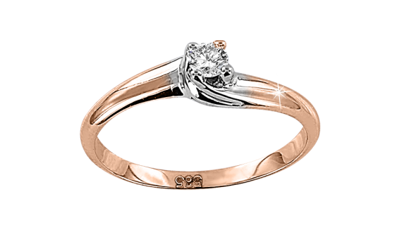 Women's ring with a diamond 