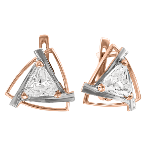 Earrings with zirconia 