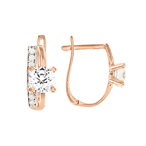 Earrings with zirconia 