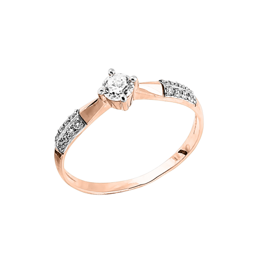 Women's ring with zirconia 