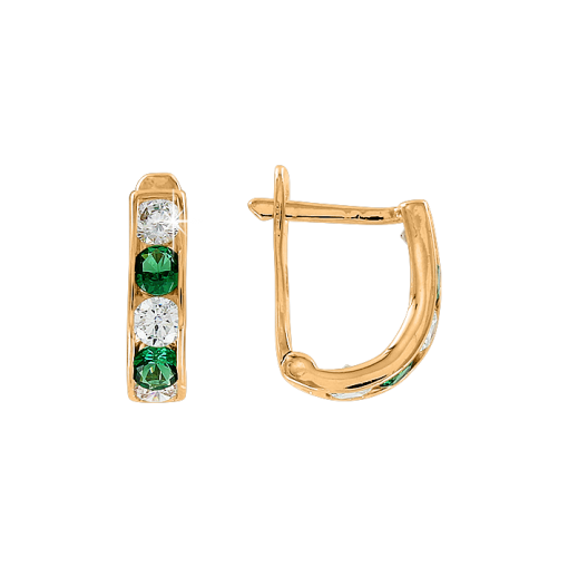 Earrings with zirconia 