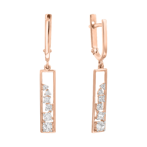 Earrings with zirconia 