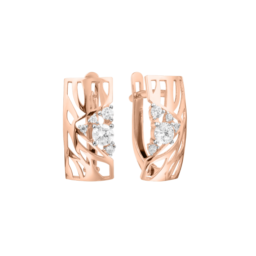 Earrings with zirconia 