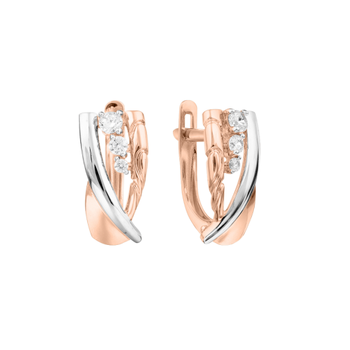 Earrings with zirconia 