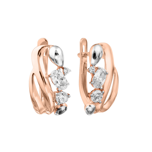 Earrings with zirconia 