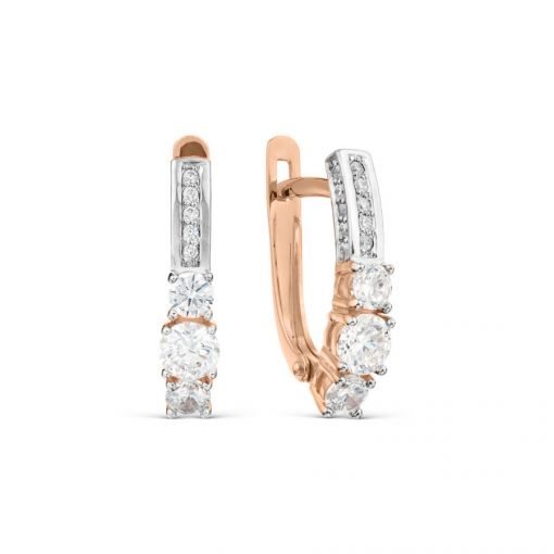 Earrings with zirconia 