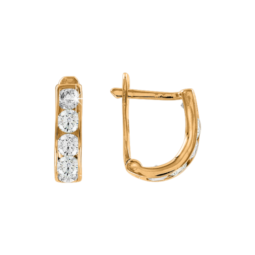 Earrings with zirconia 