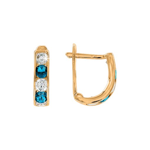 Earrings with zirconia 