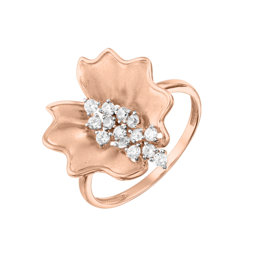 Women's ring with zirconia 