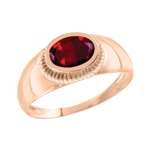 Women's ring with a granat 