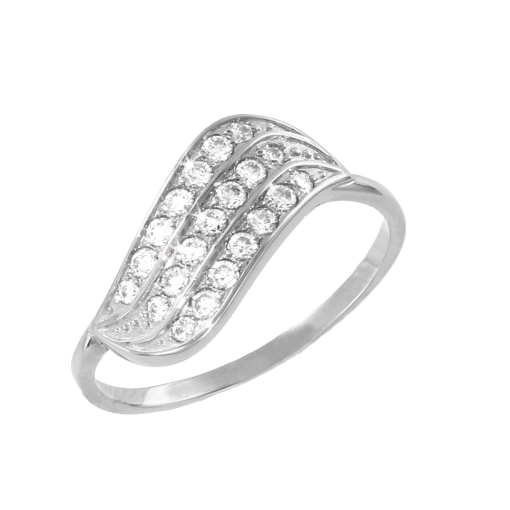 Women's ring with zirconia 