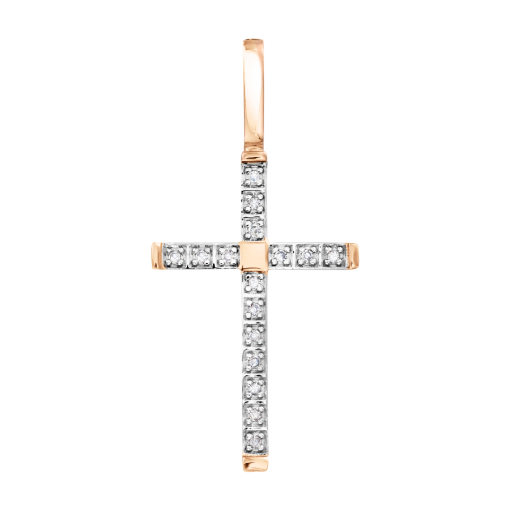 Pendant cross with diamonds 