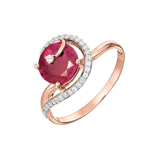 Women's ring with zirconia 
