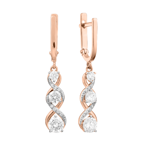 Earrings with zirconia 