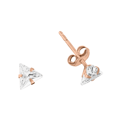 Stud earrings with zirconia 
