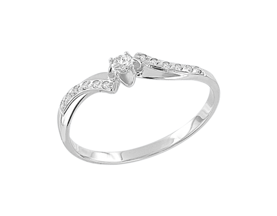 Women's ring with diamonds 