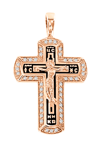 Pendant cross with zirconia 