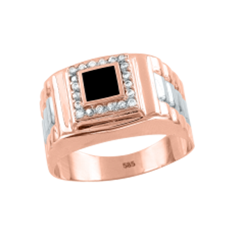 Men's ring with zirconia 
