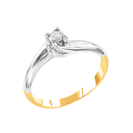 Women's ring with a brilliant 