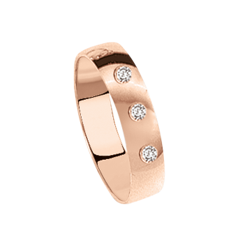Wedding ring with zirconia 